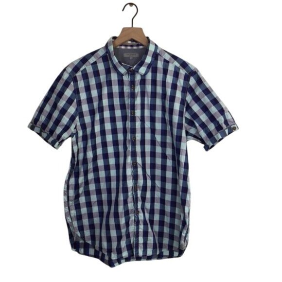 Ted Baker London Men's Checkered Shirt Size 5 (XL) - Picture 1 of 5